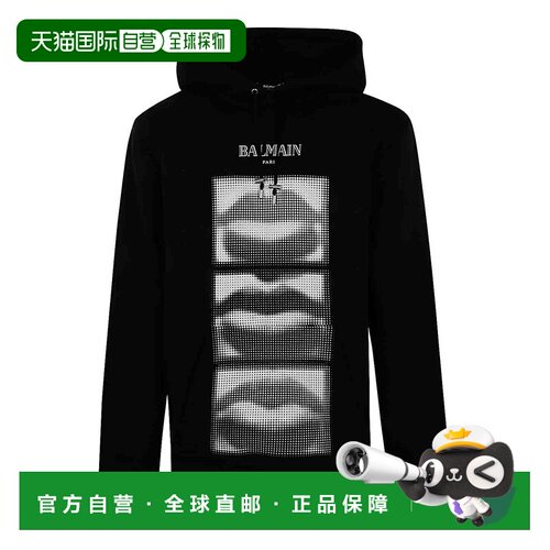1h可退 香港直邮BALMAIN 男士针织衫 DH0JT047GE07EAB SS2025 黑