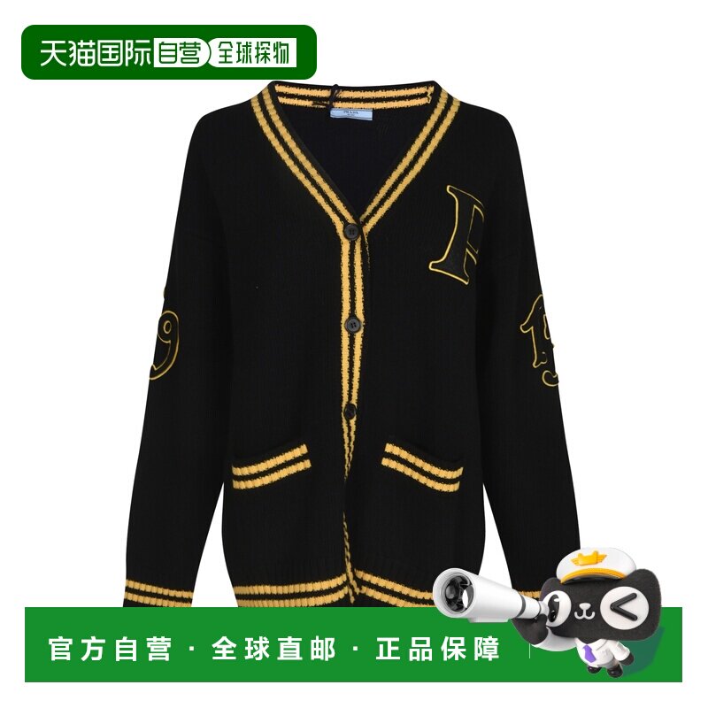 1h可退 香港直邮Prada 普拉达 女士 黑色毛线衫 P25N211528