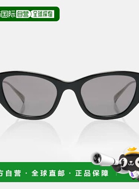 香港直邮Gucci 古驰 女士 双G扣猫眼太阳眼镜 black黑色 舒适时尚