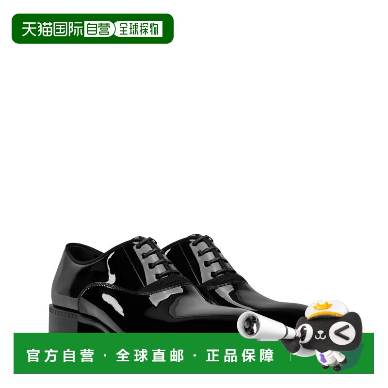 自营欧洲直邮LV路易威登 Premiere男士黑色小牛皮漆皮系带皮鞋