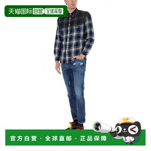 1h可退 香港直邮Dsquared2 二次方 男士 做旧直筒牛仔裤 S74LB192