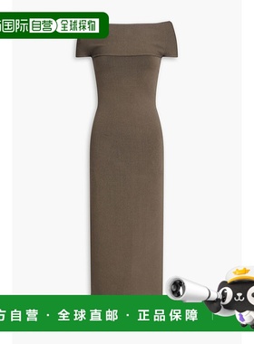 1h可退 香港直邮toteme 女士 露肩剪口弹性针织长款连衣裙 241WRD