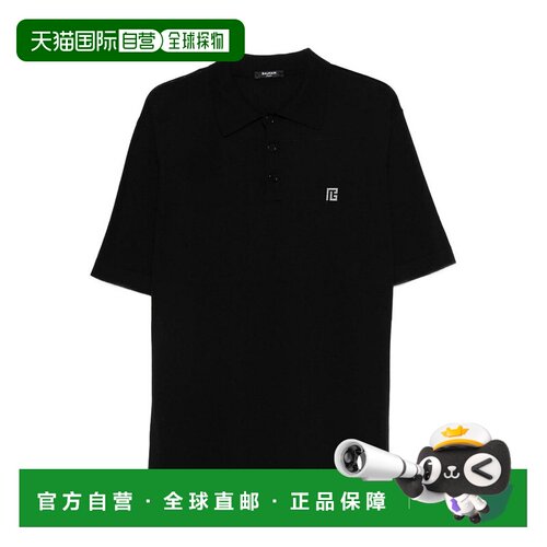 1h可退 香港直邮BALMAIN 男士衬衫 GH1GB044KJ53EQU CO 黑色 Balm