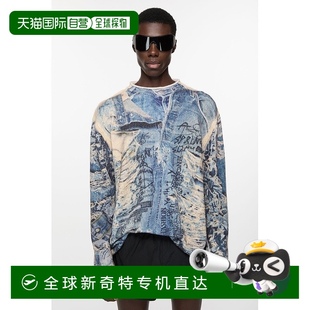 涤纶毛衣针织 欧洲直邮Acne Studios SS25男士 蓝色棉