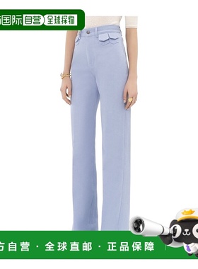 香港直邮Chloe 腰带环休闲裤 CH25UDP03252阔腿裤直筒裤喇叭裤