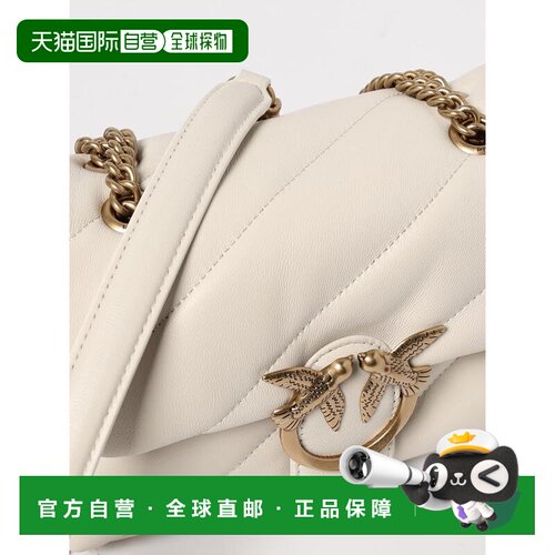 香港直邮PINKO 女士斜挎包 100039A0F2Z14Q SS2026 白色 LOVE PUF