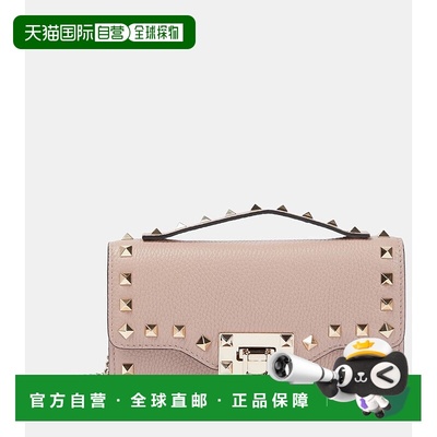 1h可退 香港直邮Valentino 华伦天奴 女士 铆钉迷你皮革链带钱包