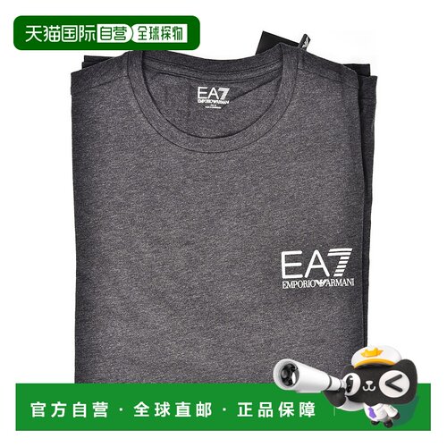 EA7 Emporio Armani 深灰色徽标T恤 3ZPT52PJ03ZG【付后1h可退】