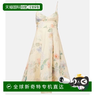 亚麻中长连衣裙 1h可退 香港直邮ZIMMERMANN 女士 Illuminate