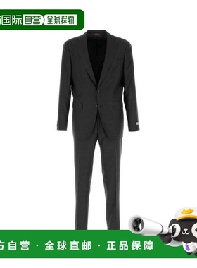 香港直邮Canali 康钠丽 男士 青灰色羊毛套装 1528053AA02524112