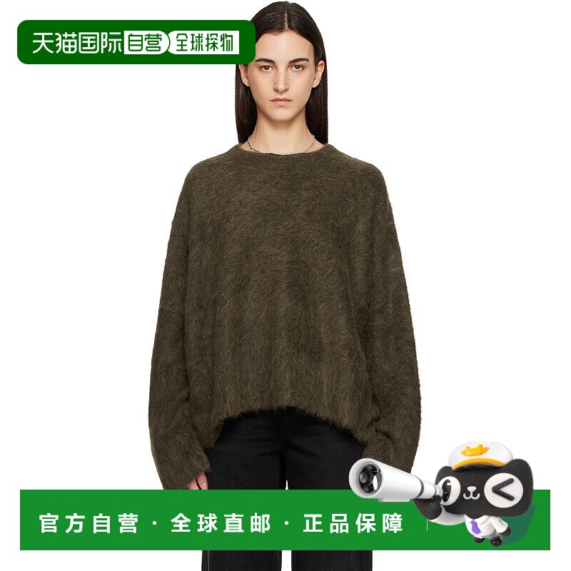 1h可退 香港直邮toteme 女士 棕色 Boxy Alpaca Knit 毛衣 244WRT