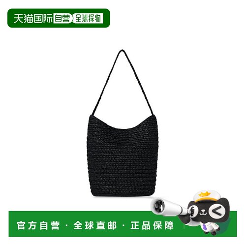 香港直邮The Row 女士 Alma 拉菲草编织肩包 black黑色 舒适时尚