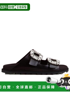 香港直邮Roger Vivier 黑色Slidy Viv' 凉拖 RVW45818820BSS单鞋