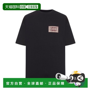 1h可退 香港直邮AMIRI 男士 短袖圆领 T 恤 AMTOJR1063 black黑色