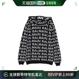 巴尔曼 香港直邮Balmain 男童印花连帽针织衫 童装