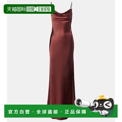 1h可退 香港直邮Self-Portrait 女士 精饰缎面礼服 brown棕色 舒