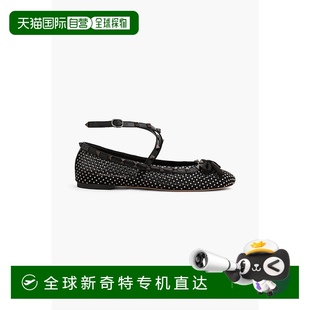 铆钉水晶装 1h可退 女士 香港直邮Valentino 饰网眼芭蕾 华伦天奴