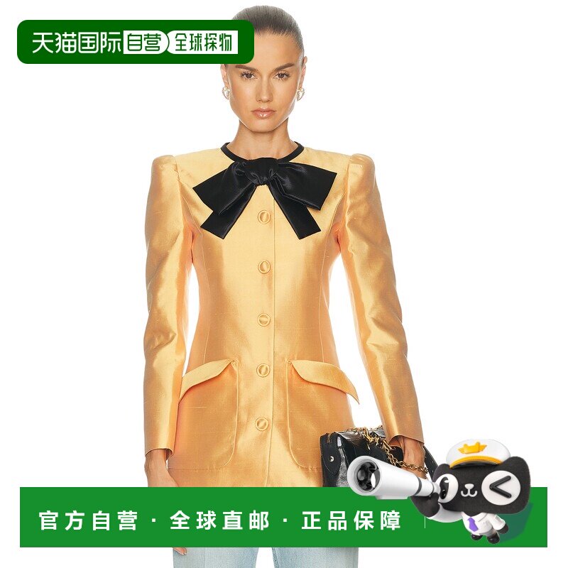 美国直邮valentino 华伦天奴 女士 山东绸大衣 8B0CJ4509F3