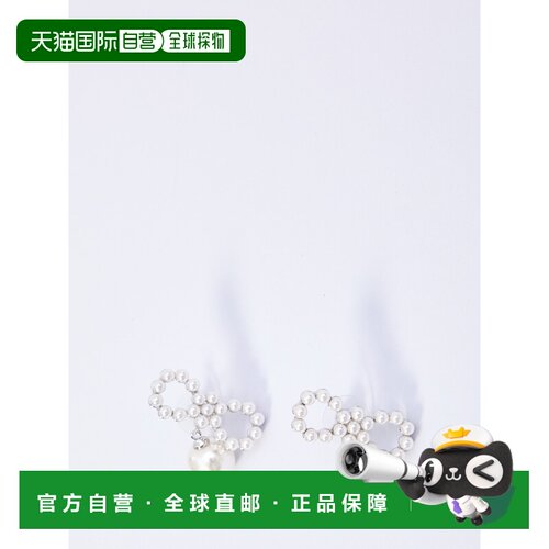 1h可退香港直邮Self-Portrait 女士 珍珠蝴蝶结耳环耳钉 SS26606E