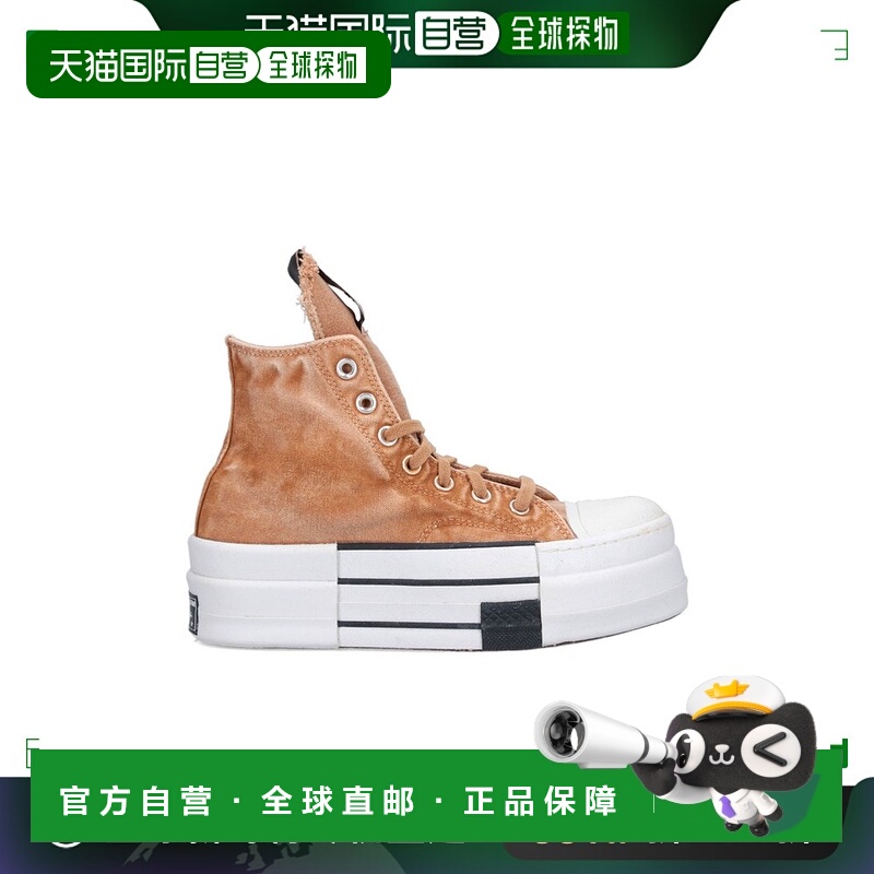 香港直邮Rick Owens Drkshdw 徽标贴花高帮板鞋 DC01DX756A06R0