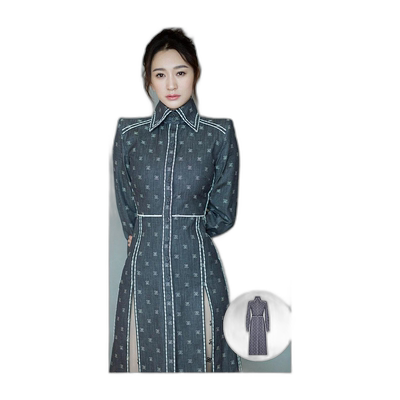 香港直邮Fendi 李小冉同款  长袖连衣裙 FDA747A5X7