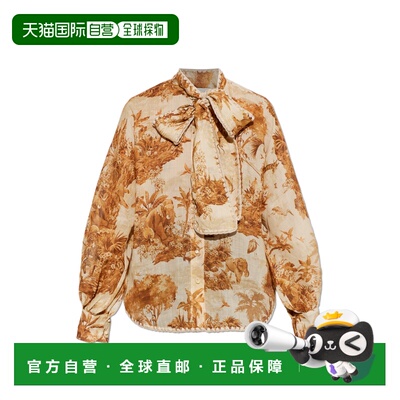 1h可退 香港直邮ZIMMERMANN 女士衬衫 8494TSS2620COSA AW2026 棕