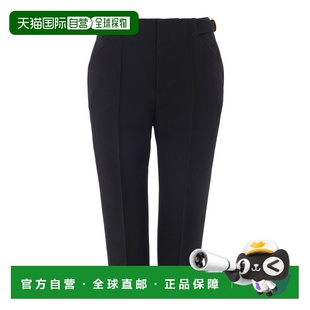 1h可退 香港直邮Chloe 蔻依 女士 Capri 羊毛绉纱裤子 black黑色