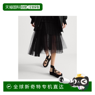 2025新品 欧洲直邮DIOR 不对称百褶中长裙迪奥气质荷叶边半身裙