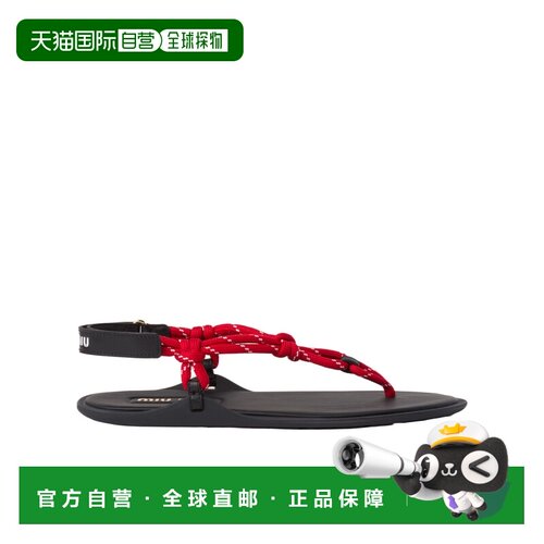 1h可退 Miu Miu Riviere平底凉鞋 5Y184E3L74FM005