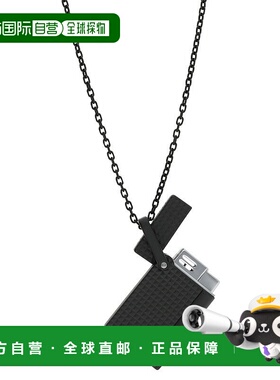 欧洲直邮S.T.Dupont都彭 LIGHTER NECKLACE男士黑色黄铜钻石打火