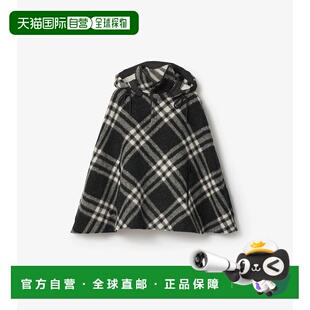 欧洲直邮BURBERRY 斗篷 25秋冬 女士 格纹羊毛披 81172171 1h可退