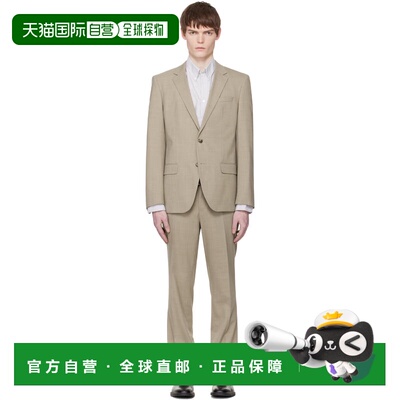 1h可退 香港直邮boss 雨果 男士 驼色 Two-Piece Slim-Fit Stretc