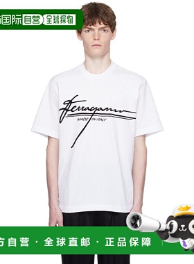 香港直邮Salvatore Ferragamo 菲拉格慕 男士 白色 Crew Neck Pri