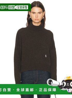 付款1h内可退 香港直邮SPORTY & RICH 女士 SRC 羊毛高领上衣 WS0