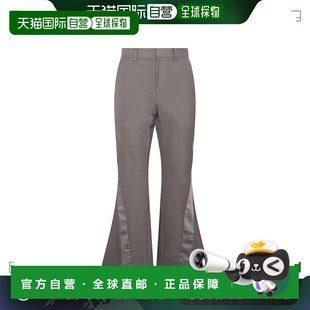 女士 直筒裤 WOO 06624629休闲裤 棕色混纺喇叭长裤 香港直邮Sacai