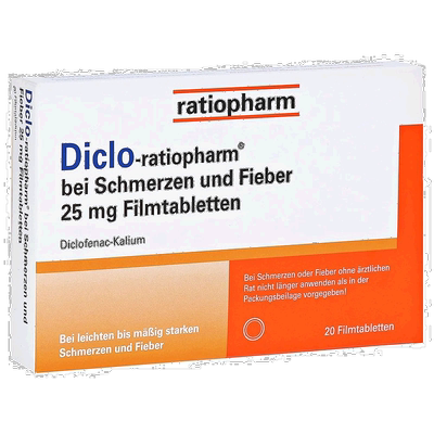 欧洲直邮德国药房Ratiopharm关节止痛消炎片20粒活血止痛关节炎