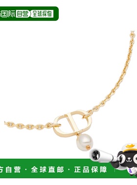 欧洲直邮Christian Dior克里斯汀迪奥petit CD项链白色树脂珠饰