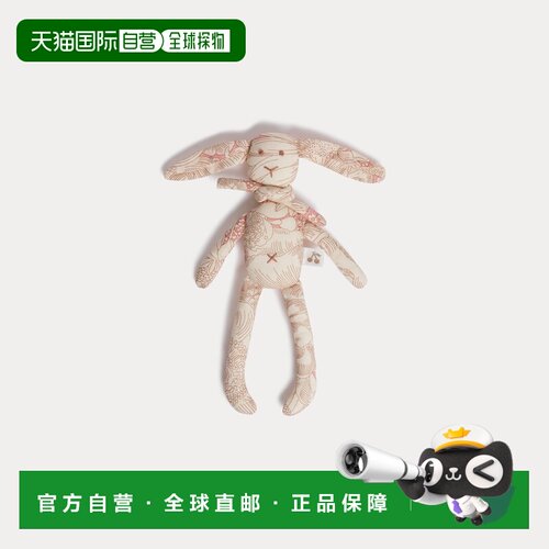 欧洲直邮Bonpoint小樱桃 Taki婴儿粉色棉质有机棉兔子玩偶