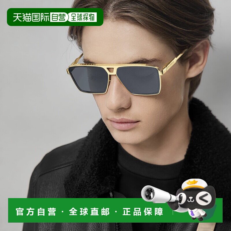 自营1h可退 欧洲直邮LV/路易威登 男士黑色金属太阳镜正品百搭显