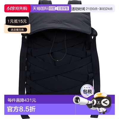 1h可退 香港直邮Y-3 男士 黑色束扣双肩包 JV9722 black黑色 舒适