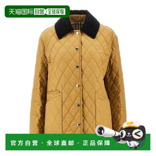 香港直邮BURBERRY 女士西服 81227451 SS2026 黄色 长袖休闲夹克