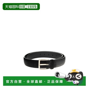 CLO U07664 香港直邮Orciani 黑色方形扣环腰带