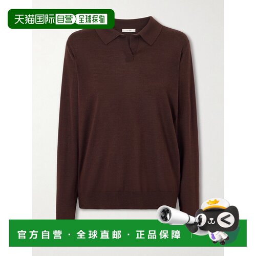 香港直邮The Row 女士 Pauli 羊毛真丝混纺Polo衫 R001252Y1043PL