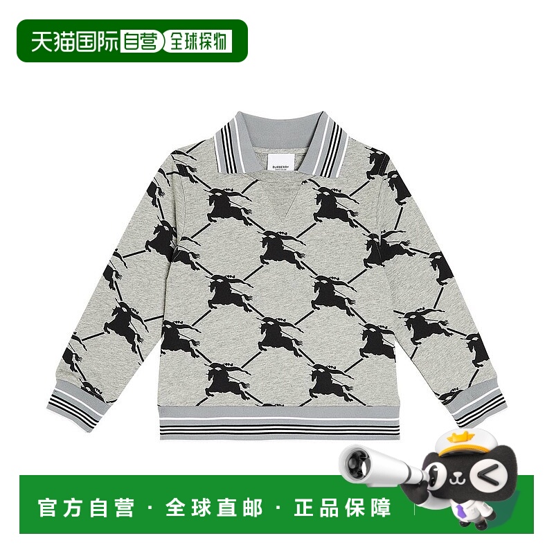 1h可退 香港直邮Burberry 巴宝莉 男童 EKD 印花棉质针织卫衣童装