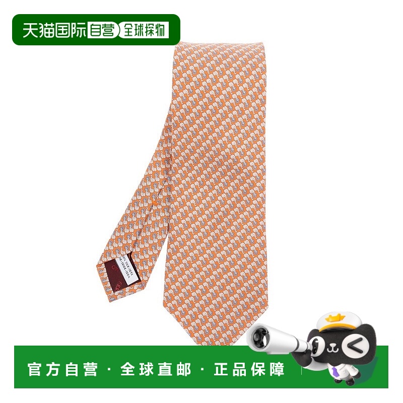 1h可退 香港直邮Salvatore Ferragamo 菲拉格慕 男士 大像印花領