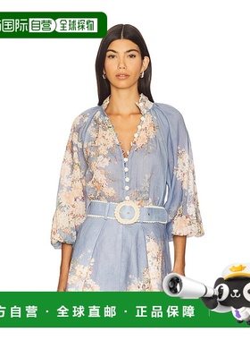 1h可退 香港直邮ZIMMERMANN 女士 Cascadian 翻腾衫 3548TSS255