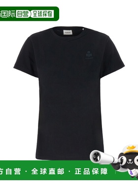 1h可退 香港直邮ISABEL MARANT 女士 Aby 黑色棉质T恤 23PTS0070F