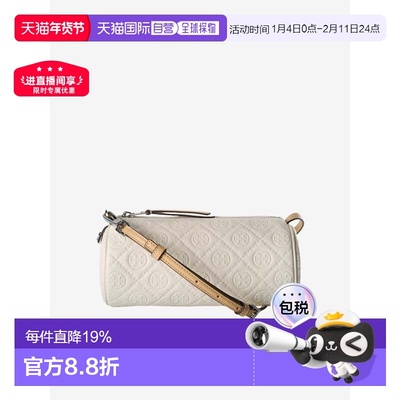 【自营】海外直邮TORY BURCH/汤丽柏琦T Monogram老花圆筒包