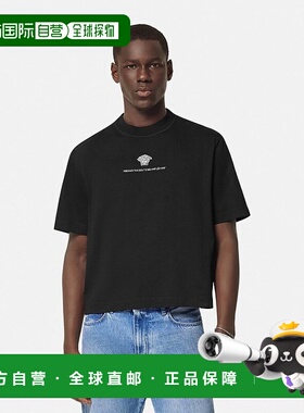 香港直邮Versace 徽标T恤 10157381A11054短袖范思哲男装