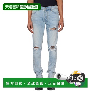 香港直邮AMIRI 男士 蓝色 MX1 牛仔裤 AMDNSY1148